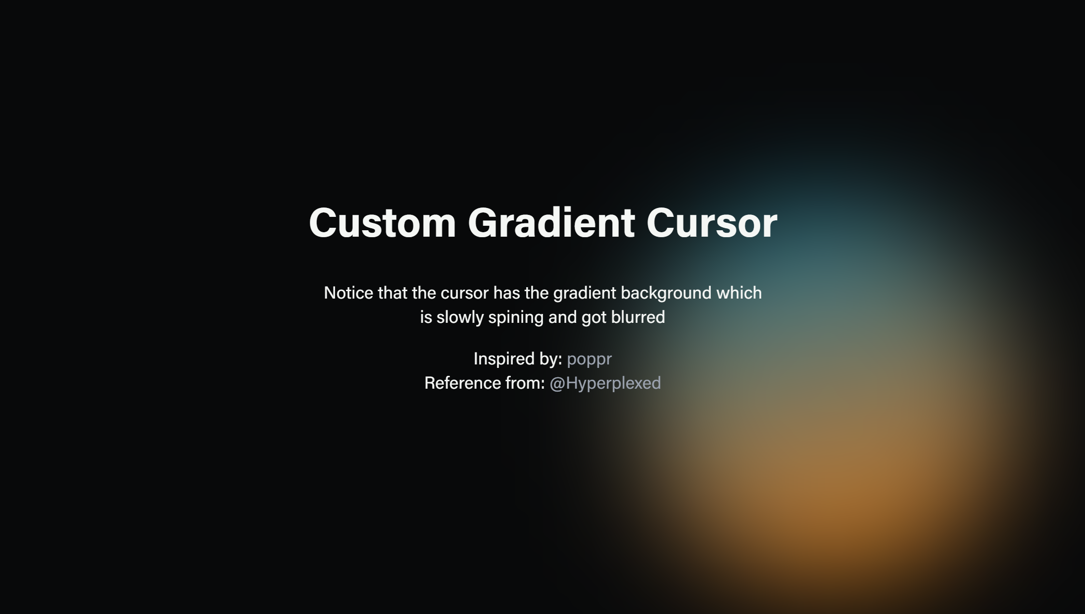 Custom Cursor